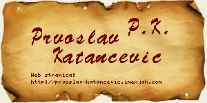 Prvoslav Katančević vizit kartica